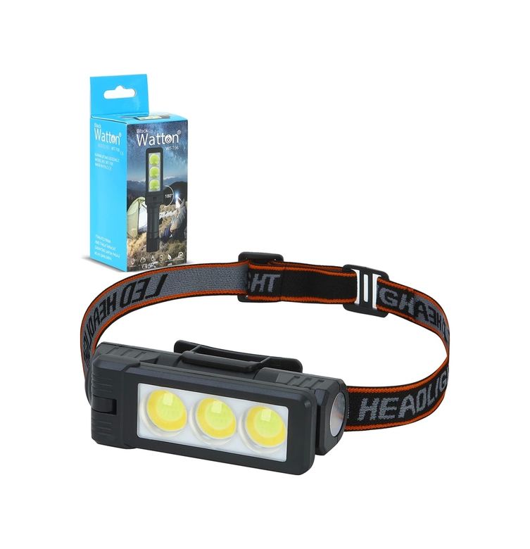 Watton TrLat0GF001K-GUVF-616-BLNCC Şarjlı Mıknatıslı Çalışma Lambası Kafa Işığı Wt-706 Çok Renkli