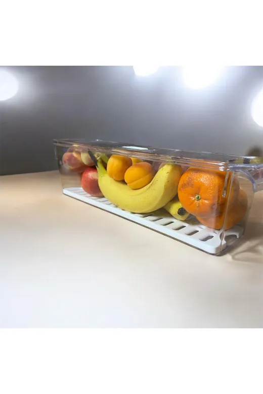 WESPA stlaknksmnakassa Buzdolabi Içi Düzenleyici Saklama Kabı Extra Havalandırma Özellikli 35*10 Cm