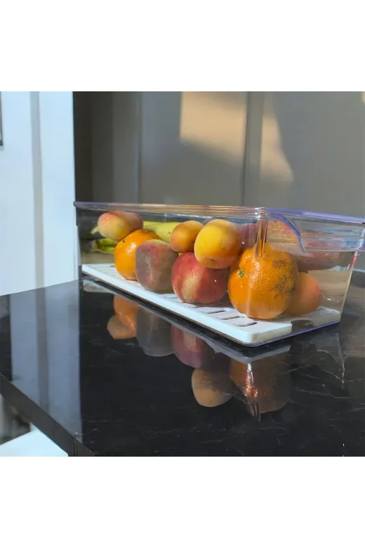 WESPA stlaknsmknsknmaklmsnkss Buzdolabi Içi Düzenleyici Saklama Kabı Extra Havalandırma Özellikli 35.15 Cm