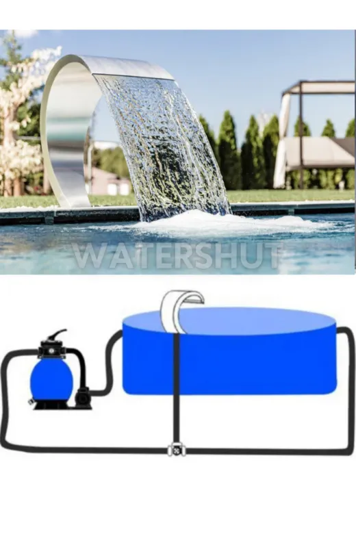 WOODSHUT WTC304001 Watershut 350X350Mm Kobra Şelale - Havuz Tipi Kenar Fıskiyesi (Et Kalinliği 1.5Mm)
