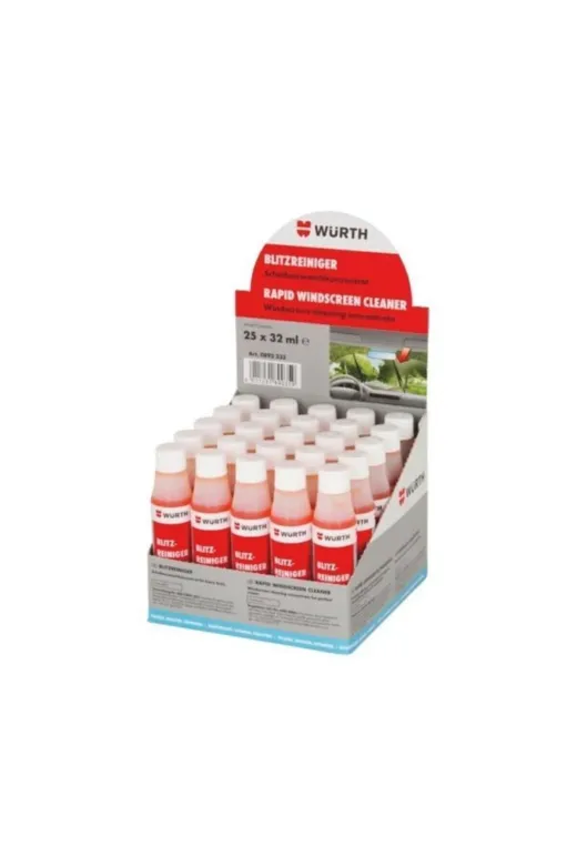 Würth CAM0004 Oto Konsantre Cam Suyu Temizleme Sabunu 32Ml 25 Adet
