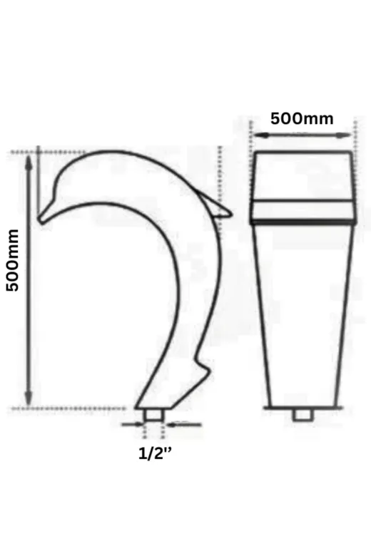 WY600x900 Watershut Havuz Tipi Yunus Şelale 600X900Mm (Et Kalınlığı 1,5Mm)