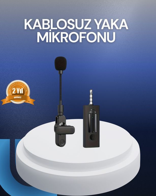 Xirshop 126433153 Profesyonel Ses Kayıt İçin Kablosuz Mini Yaka Mikrofonu Diğer