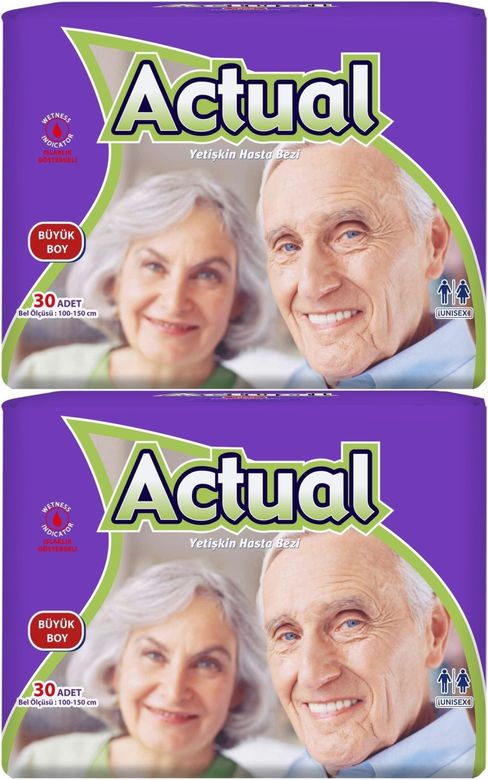 Yetişkin Hasta Bezi Bel Bantlı L - Large 60 Adet (2PK*30)