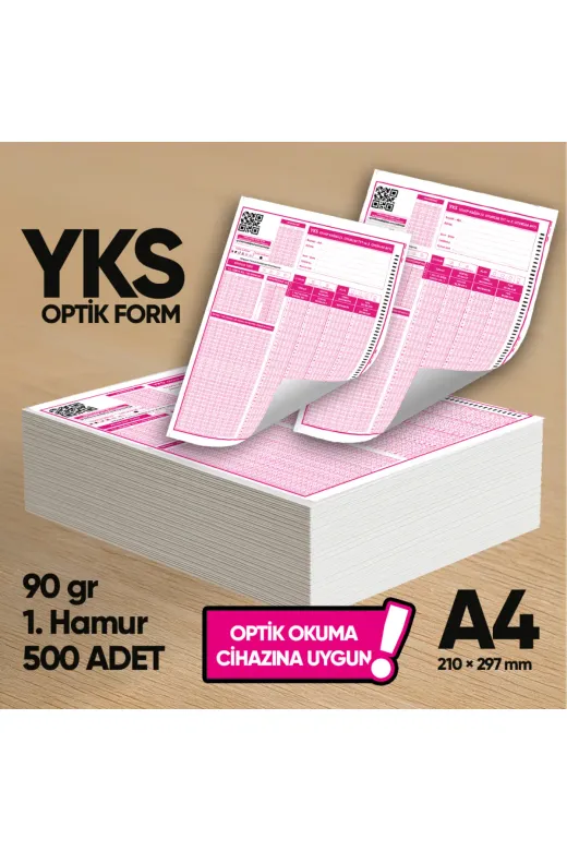 YKSMSÜoptik500FRM4052 Yks-Msü Deneme Sınavları İçin 500 Adet (90.gr) Optik Form - Optik Okuma Uyumlu