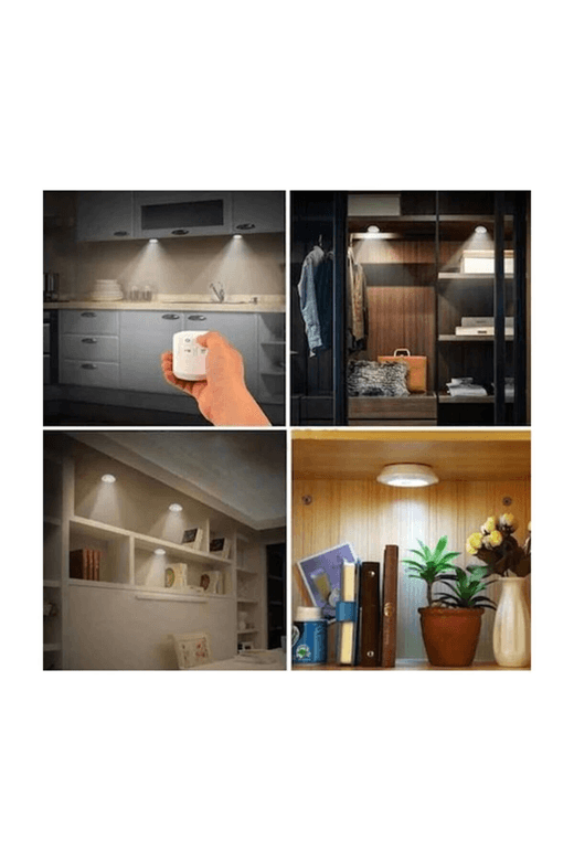 YNT İthalat AH-AVH-475 Uzaktan Kumandalı 3 Lü Spot Led Lamba Kablosuz Pilli Işıldak