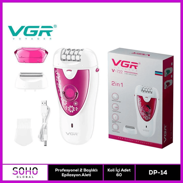 YNT İthalat AKH-DP-14 Profesyonel 2 Başlıklı Epilasyon Cihazı