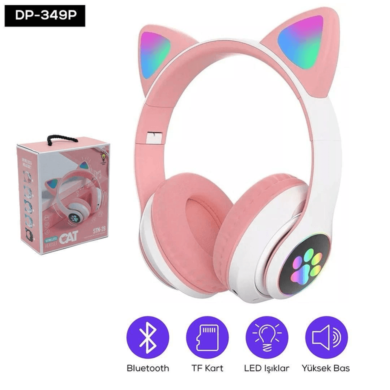 YNT İthalat AKH-DP-349 Kedi Figurlu Kulaklık