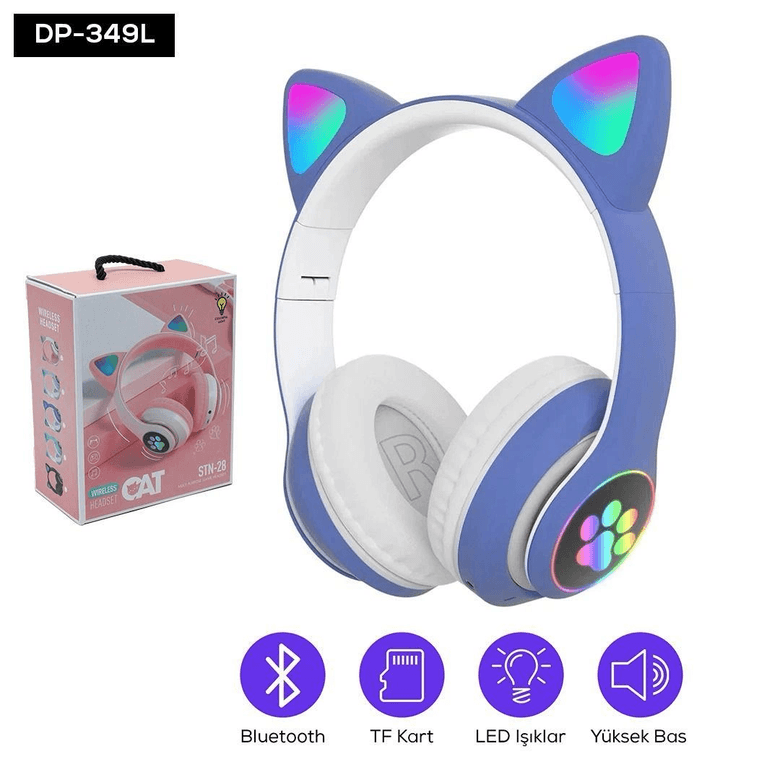 YNT İthalat AKH-DP-349 Kedi Figurlu Kulaklık