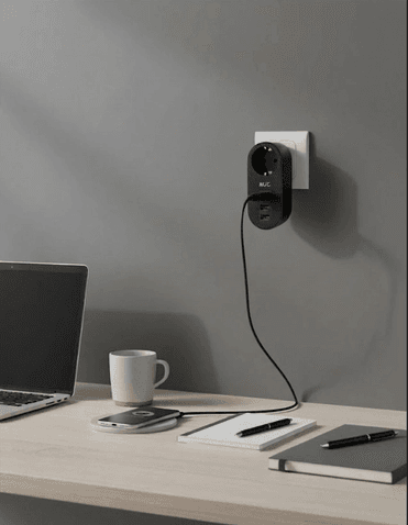 YNT İthalat EM-ftr07 Ftr-07 2Xusb 1Xtypec Termal Akım Korumalı Isıya Dayanıklı Tekli Priz