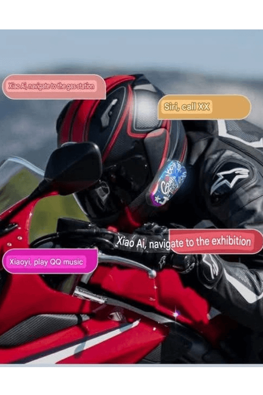 YNT İthalat EM-K15 intercom Helmet Graffiti Motor Kask Kulaklık Rgb Modlu Su Geçirmez 6.0 Bluetooth Intercom Yenı Model
