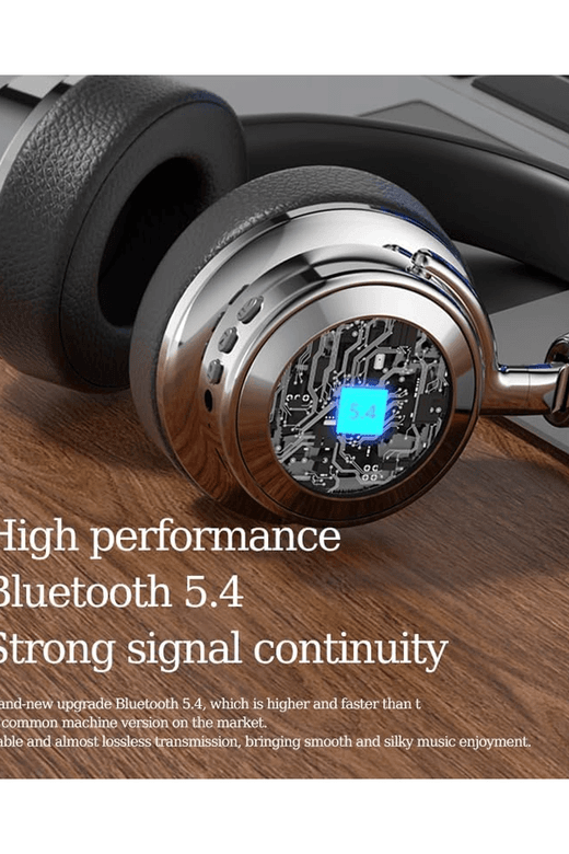 YNT İthalat EM-kulaklıksiyah Metal Kulak Üstü Kablosuz Bluetooth Kulaklık Hybrid Anc Type-C Hızlı Şarj Bluetooth 6.0