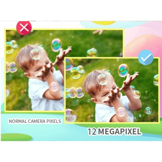 YNT İthalat EM-x900 X900 Dijital Çocuk Fotoğraf Makinesi Selfie Kamera 3.5 İnç Dijital Çocuk Kamerası 1080P (Mavi)