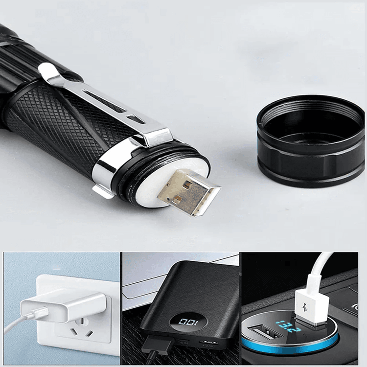 YNT İthalat GF-GUVF-584 P50 Led Şarjlı Mıknatıslı Usb El Feneri  Wt-622