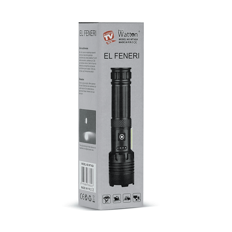 YNT İthalat GF-GUVF-596 7 Mod Tx6 Powerbank El Feneri  Wt-624