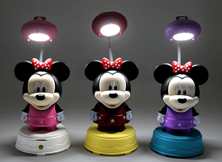 YNT İthalat KH-ALK2716 Mickey Mouse Masa Üstü Lamba Şarjlı Usb Alk2716