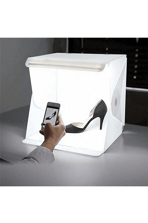 YNT İthalat RT-217 20 X 20 Cm Profesyonel Stüdyo Led Işıklı Çift Sıra Ürün Fotoğraf Çekim Çadırı