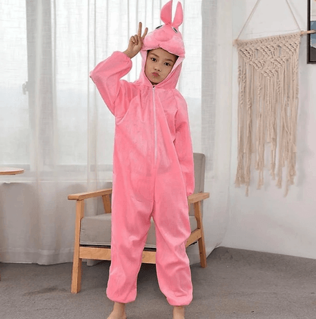 YNT İthalat SM-SMR-B153-2 Çocuk Tavşan Kostümü Pembe Renk 2-3 Yaş 80 Cm