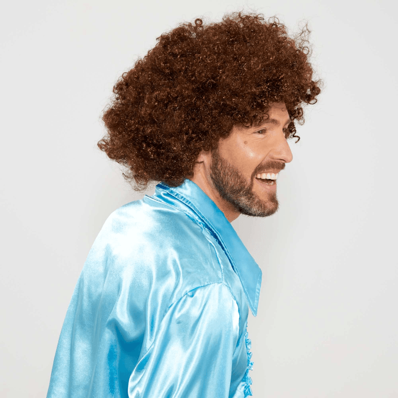 YNT İthalat SM-SMR-D018 Bob Ross Bonus Peruk Kahverengi Renk 120 Gr