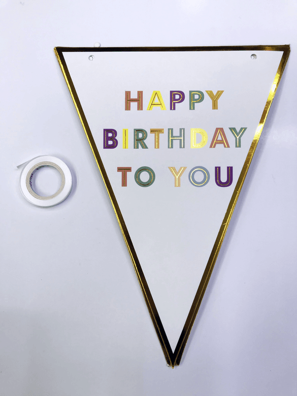 YNT İthalat SM-SMR752 Happy Birthday To You Flama Bayrak Süs