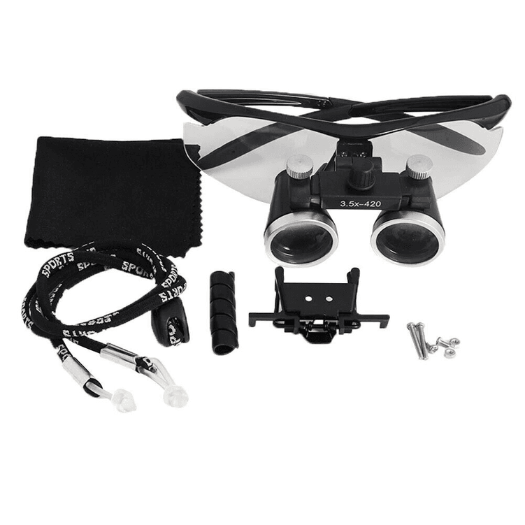 YNT İthalat TD-0018TDU-1028 3.5X420Mm  Diş Cerrahi Gözlük Lens Büyüteç,taşıma Çantalı