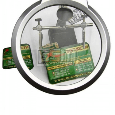 YNT İthalat TD-0018TDU-677 Ayarlanabilir Başlıklı Elektronikçi Yardım Lehim Standı Ile Ledli Büyüteç
