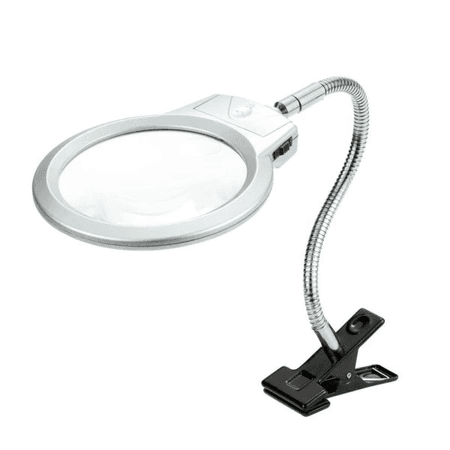 YNT İthalat TD-0018TDU-951 2.5X130 Mm 5X24 Mm Led Aydınlatmalı Büyüteç,masa Üstü Metal Hortum Mandallımg15124C
