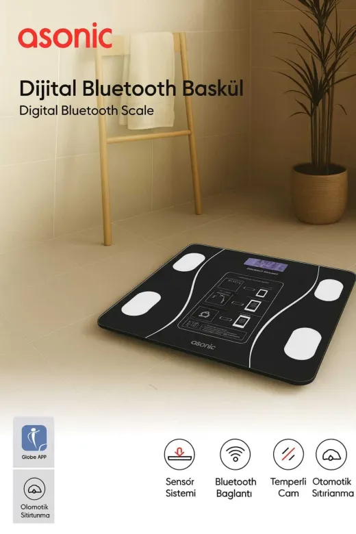 ystekno 465846146131 Dijital Baskül Buluetotlu