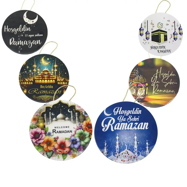 YUVARLAK - EPOKSİ BÜYÜK KAPI SÜSÜ HOŞGELDİN RAMAZAN (4745)