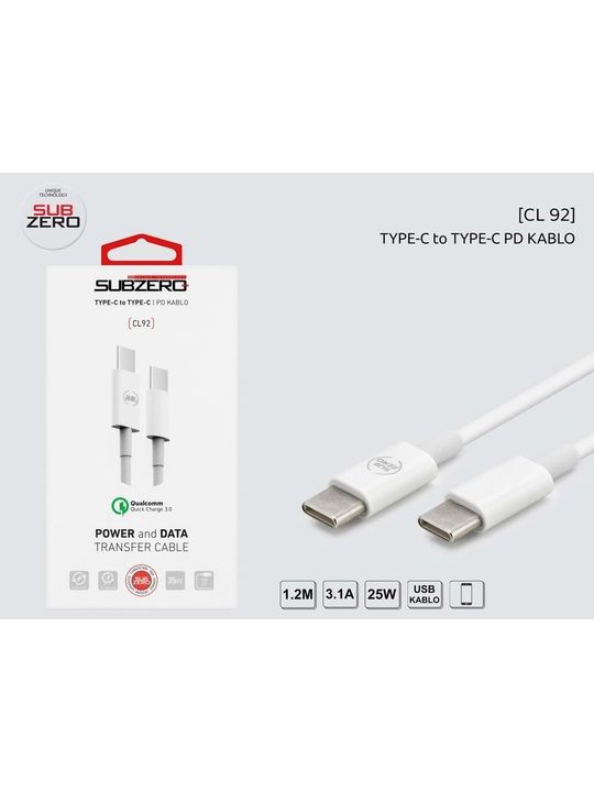 z3S0mYRWIy Subzero Type-C Usb-C Şarj Data Kablosu