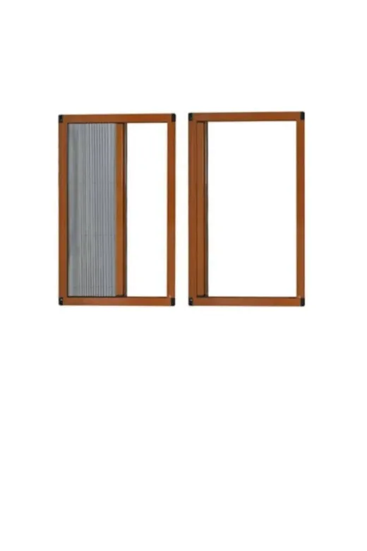 ZAANAT SİNEKLİK 56789 Plise Pileli Sineklik -(En:100 Cm X 207Cm)- Kapı Sineklik Sürgülü Sineklik Koyu Kahve