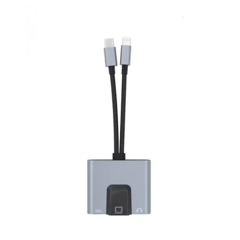 ZR815 Lightning Type-C 3 İn 1 Ethernet Çevirici Aux