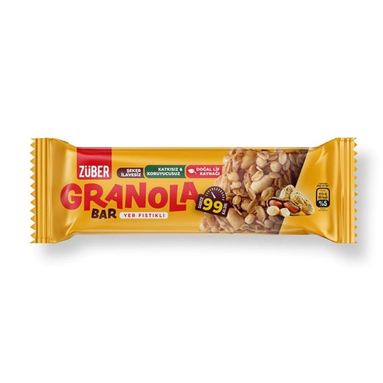 züber02548 Züber Granola Bar Yer Fıstıklı 25 G