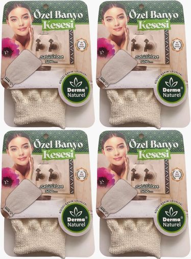 Özel Banyo Kesesi MS-07 (4 Lü Set)