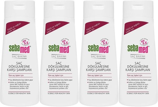 Şampuan 200ML Saç Dökülmesine Karşı (Tüm Saç Tipleri için) (4 Lü Set)