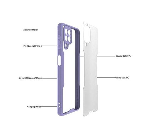 000-art 57855210132542380184975 Galaxy M22 Kılıf Kamera Korumalı Arkası Mat Silikon Platin 50 X 22