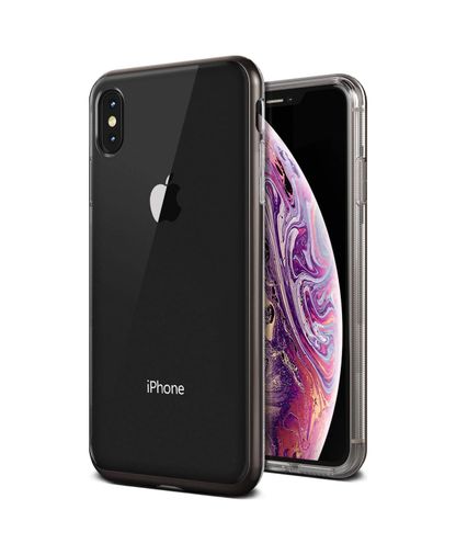 000-art 57855210132829580184975 Vrs94130 İphone Xs Max Crystal Bumper Kılıf, Metal Black 50 X 22
