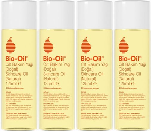 %100 Natural Çatlak & Leke Karşıtı Nemlendirici Doğal Cilt Bakım Yağı 125ML (4 Lü Set)