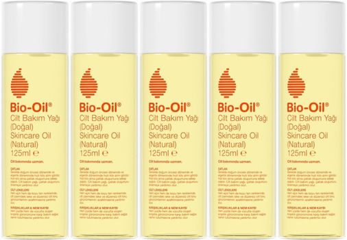 %100 Natural Çatlak & Leke Karşıtı Nemlendirici Doğal Cilt Bakım Yağı 125ML (5 Li Set)