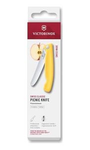 1000 Melocej 131622411 Swiss Classic 11Cm Tırtıklı Piknik Bıçağı, Sarı