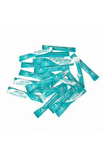 1001 Ambalaj 3919991916436 Şeker Stick 3 Gram 1000 Adet Beyaz Şeker