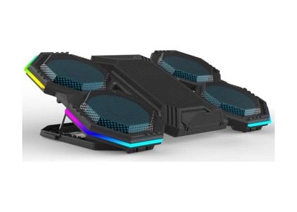 1001 Hediye 131611950 İdock F12-1 Black 2600Rpm Yüksek Devirli Fan Gaming Laptop Soğutucu Stand