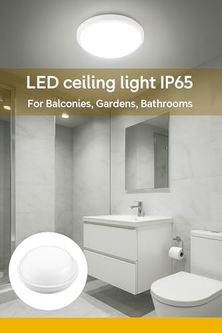 1001Hediye 57855210123875280184975 Artos 20W Beyaz Led Tavan Ve Duvar Lambası Ip65 Su Ve Toz Geçirmez 6500K Beyaz Işık Banyo, Bahçe, Balkon Ve Dış Mekan Kullanıma Uygun Modern Nemliyer Armatür Açık Kahverengi