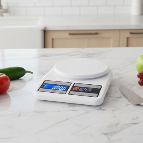 1001Hediye 57855210127247780184975 Dijital Mutfak Terazisi 1G Hassas Ölçüm 5000G Kapasite Lcd Ekran Gram Ml Oz Birim Seçimi Tare Fonksiyonlu Açık Bej