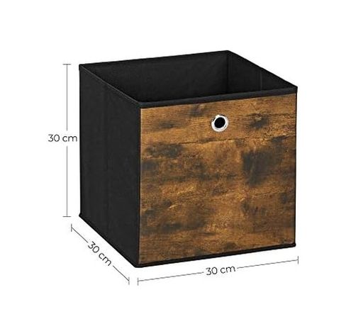 100kovrov 57855210134420880184975 Saklama Kutusu, 6&apos Lı Set, Düzenleme Kutuları, Dokunmamış Kumaş, Katlanır Kutu, 30 X 30 X 30 Cm, Kumaş Kutu, Küp Raf İçin, Giysi Düzenleyici, Vintage Kahverengi-Siyah Rfb102B01 10 0.01