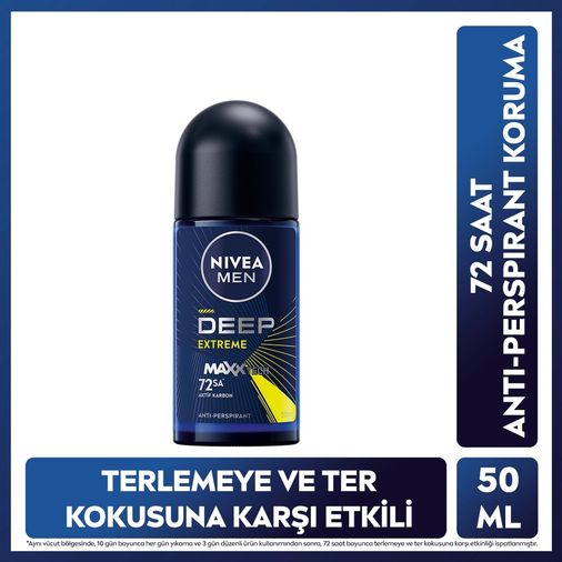 10203959 Nivea Men Deep Extreme 50 Ml Erkek Roll-On Deodorant