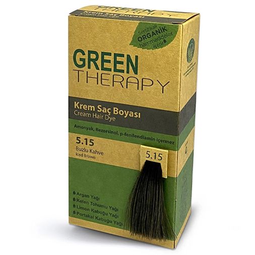 10302721 Green Therapy Krem 6.15 Buzlu Çikolata Kahve Saç Boyası