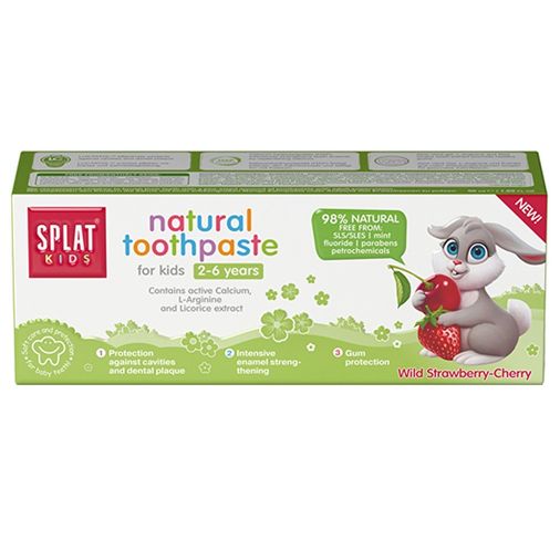 10691510 Splat Kids Natural Vişne Ve Çilek Tadında 2-6 Yaş 50 Ml Diş Macunu