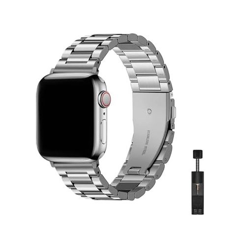 10LİNE AKSESUAR 131616626 Apple Watch Uyumlu Premium Üç Bakla Paslanmaz Çelik Kordon - 49Mm/46Mm/45Mm/44Mm/42Mm/41Mm/40Mm/38Mm Uyumlu - Apple Watch Se Series 3/2/1 & Watch Ultra 3/2/1 & Series 11 10 9 8 7 6 5 4 3 2 1 -