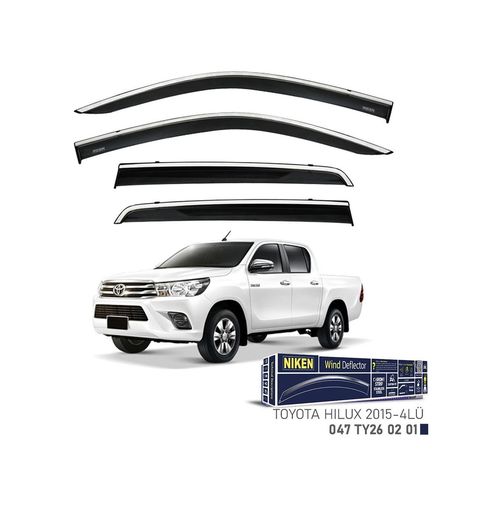 122396655 Niken Toyota Hilux Cam Rüzgarlığı Kromlu 4&apos Lü 2015+ Sonrası